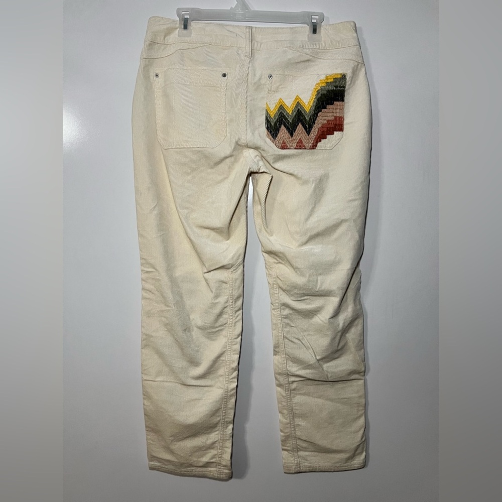 Anthropologie BOHO Pilcro Taiga The Wonderer Ivory Corduroy Pants, Sz 30, NWOT - Picture 3 of 13